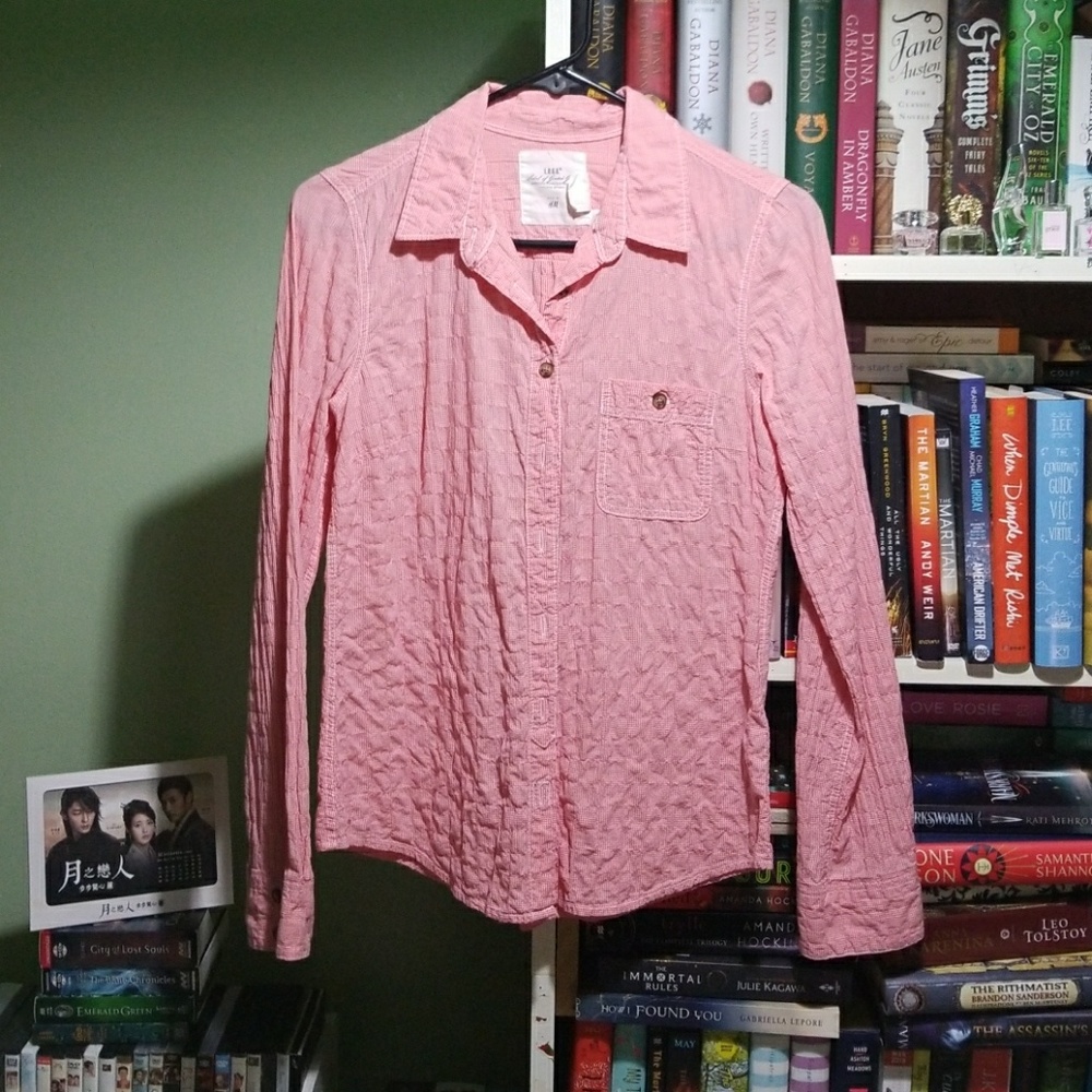Pink Long-Sleeve Button Down